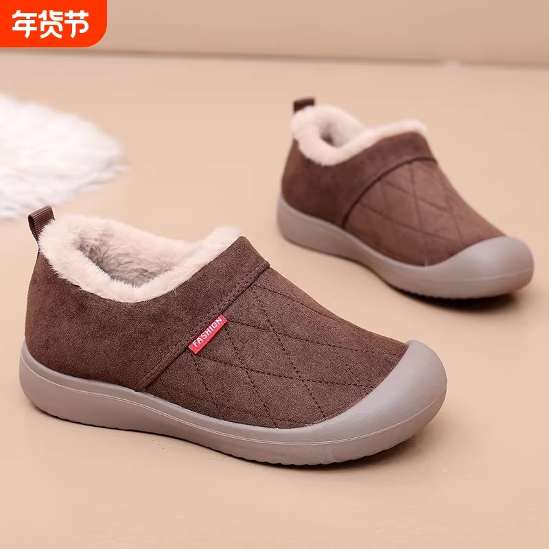 回力冬季新款老北京棉鞋女加绒加厚中老年人妈妈鞋防滑一脚蹬女鞋,女鞋,棉鞋,淘宝优惠券,粉丝福利购,淘宝优惠卷