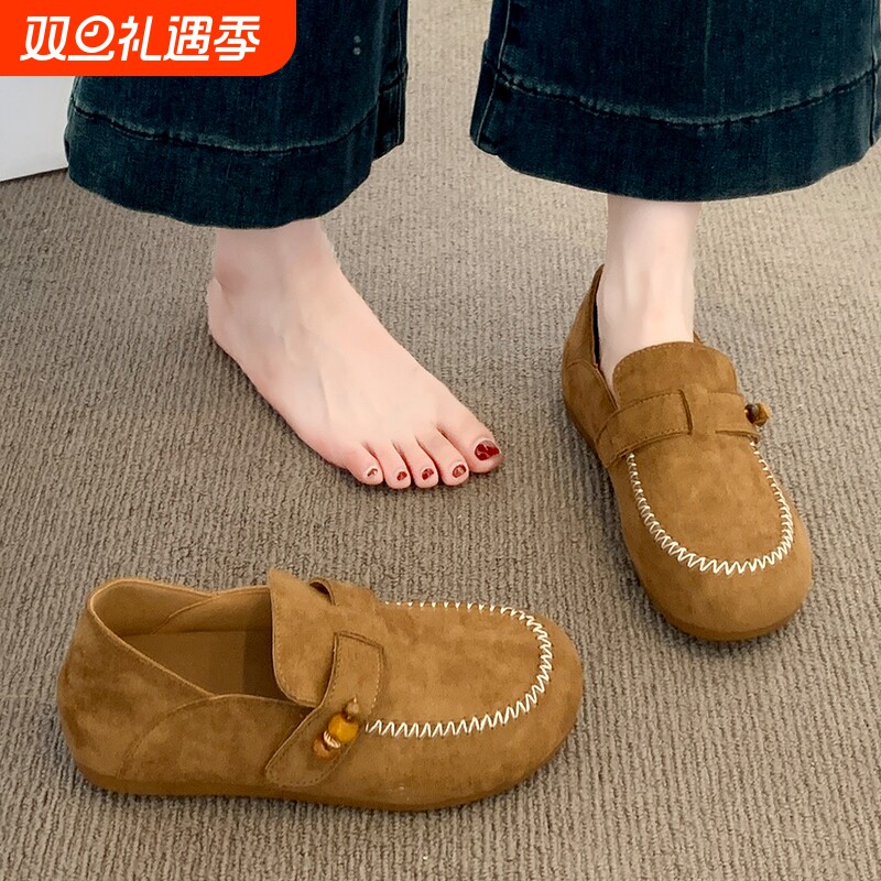 勃肯鞋女2025新款秋季全包平底一脚蹬孕妇软底博肯单鞋子女鞋防滑