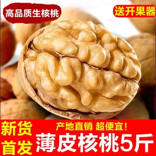 2025年新疆薄皮核桃阿克苏185纸皮核桃零食特产生核桃新货散装