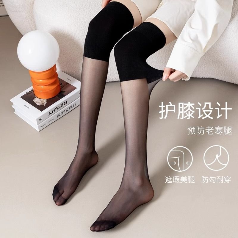 春夏女士肉色空调护膝长筒袜女过膝丝袜四季可穿薄款大腿袜高筒袜