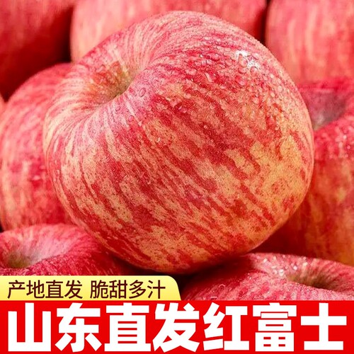 山东正宗烟台红富士苹果新鲜水果当季水果脆甜整箱直发大果多汁