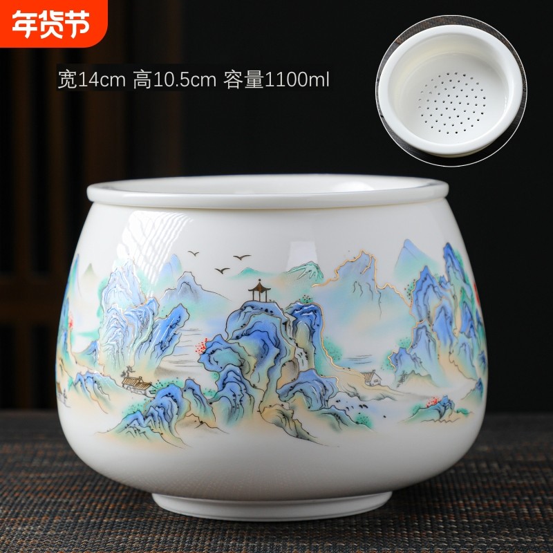 羊脂玉白瓷茶渣缸家用茶具陶瓷功夫茶配茶洗杯零配水茶水缸废水桶,餐饮具,茶道/零配,淘宝优惠券,粉丝福利购,淘宝优惠卷