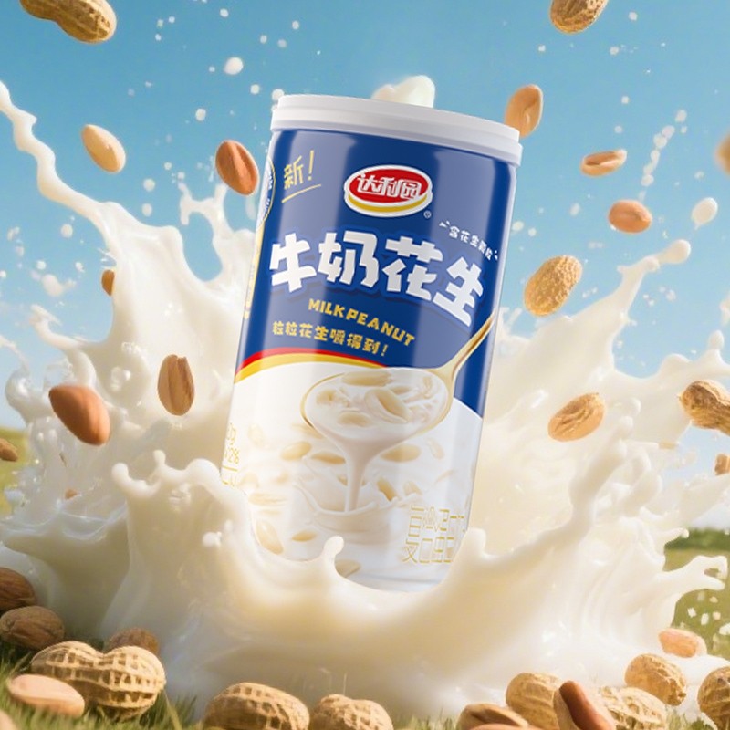 达利园牛奶花生复合蛋白360g*12罐整箱方便即食出游送礼夜宵饮