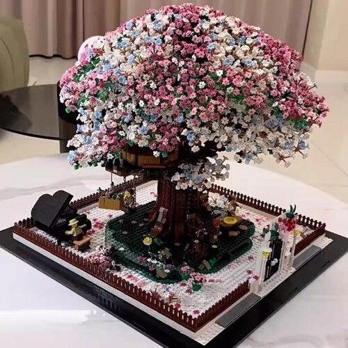 【清库存】樱花树屋积木模型