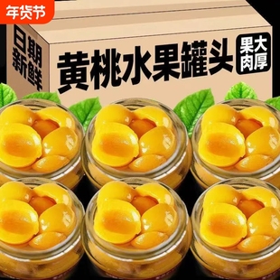 突然降价黄桃罐头新鲜桃干大果即食瓶装整箱玻璃罐罐装爆汁枇杷