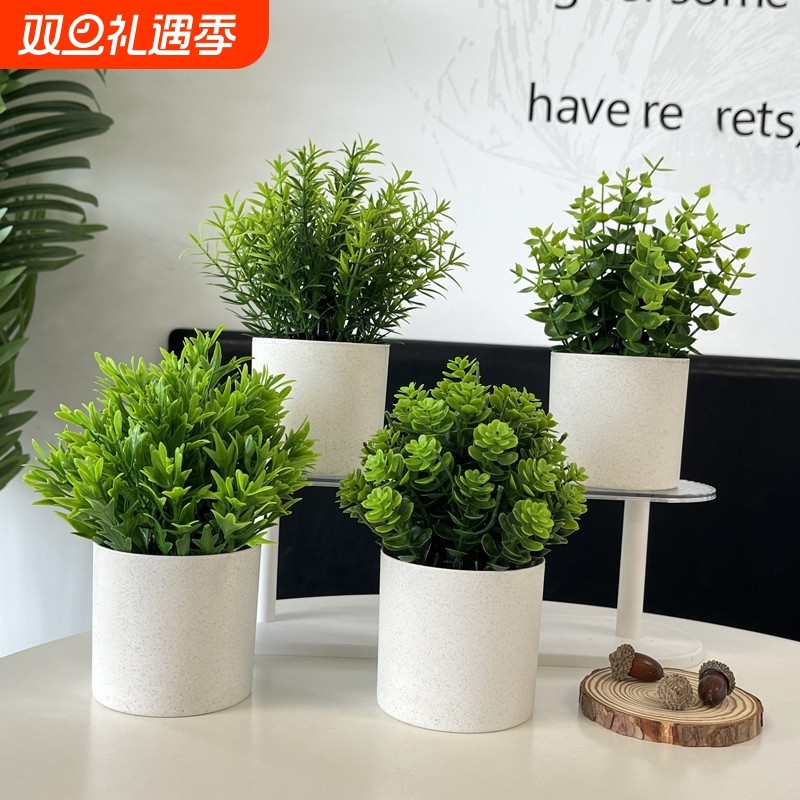 仿真花摆件仿真盆景小盆栽迷你桌面客厅装饰电视柜装饰品花卉摆放