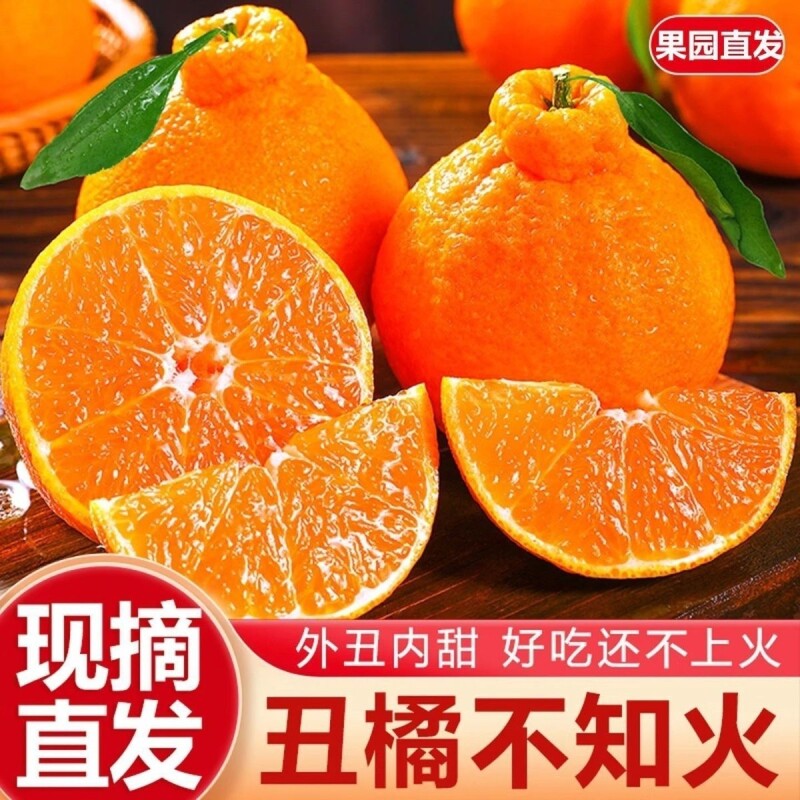 不知火丑橘耙耙柑新鲜整箱桔子丑柑橘皮薄多汁整箱孕妇可食春见
