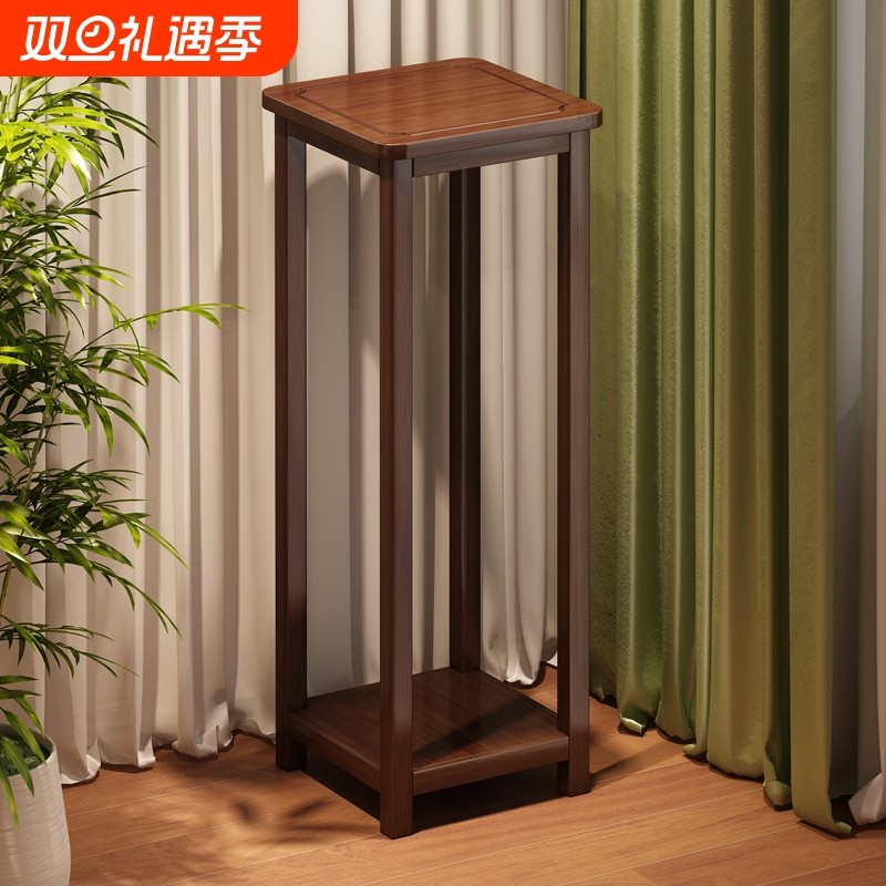 中式花架阳台置物架非实木花架子花盆架客厅落地式花台架双层多层