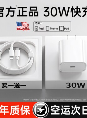 适用苹果手机充电器原装快充30W