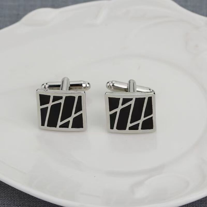 简约亮银袖扣优雅法式袖扣袖钉男士正品袖口钉法式衬衫扣时尚金色