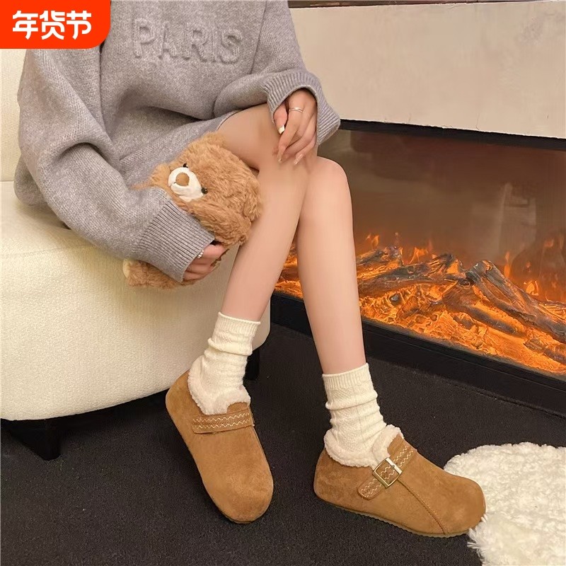 女士冬季加绒加厚棉鞋时尚百搭保暖勃肯鞋休闲内增高豆豆鞋2025年,女鞋,勃肯鞋/软木鞋,淘宝优惠券,粉丝福利购,淘宝优惠卷