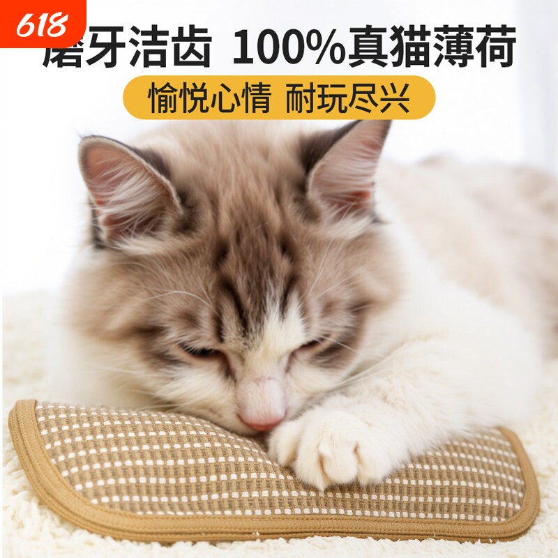 猫玩具猫薄荷抱枕小猫逗猫自嗨解闷神器枕头消耗体力磨牙猫咪专用