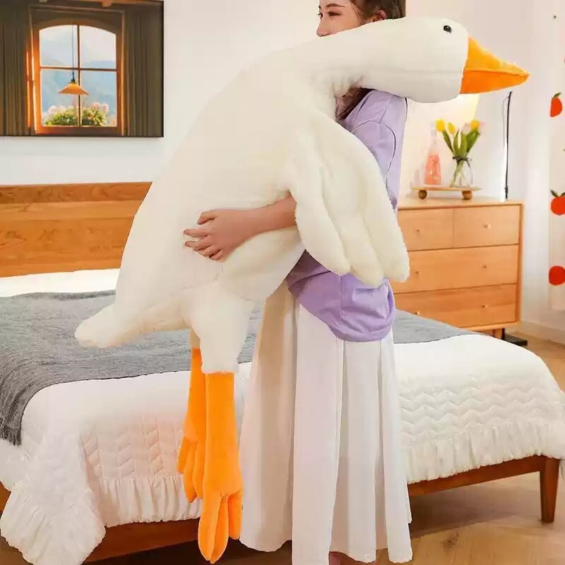 大白鹅毛绒玩具娃娃公仔可爱鹅鸭子抱枕玩偶女生生日礼物可拆洗