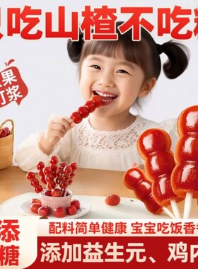 益生元儿童健康零食健脾胃山楂棒棒糖鸡内金糖葫芦蜜饯袋装食材