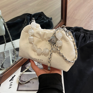 今年流行包包女士2024新款潮高级感单肩包时尚百搭链条斜挎水桶包