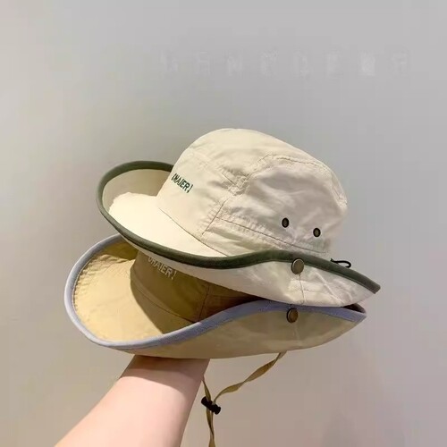 韩系少儿帽子春夏季速干渔夫帽宝宝遮阳防晒帽男女童出游太阳帽LX