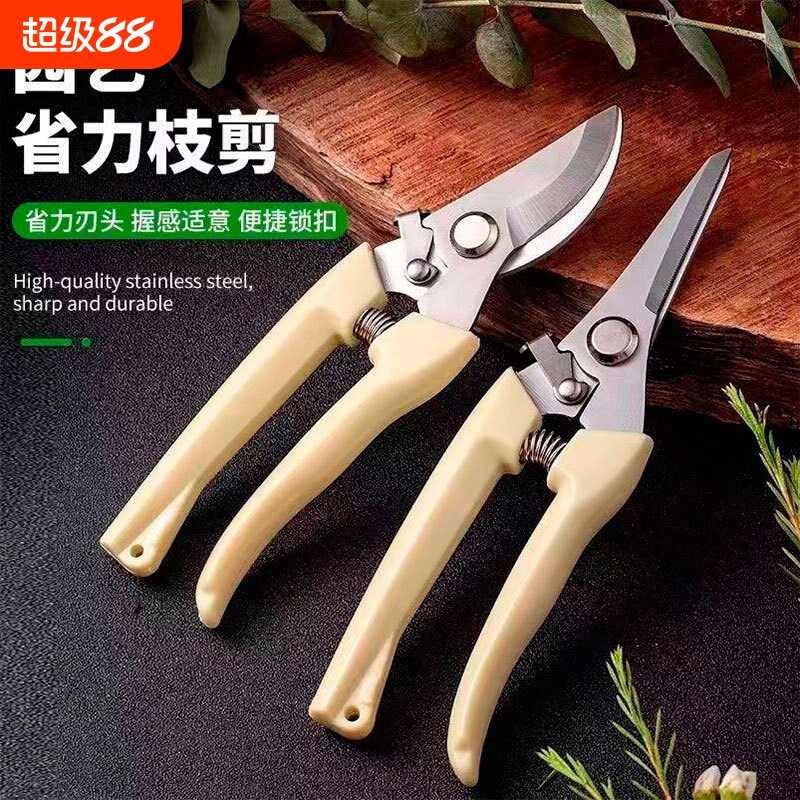 剪枝果树修枝剪刀园艺修剪树枝园林修花枝剪家用剪子摘果神器弹簧