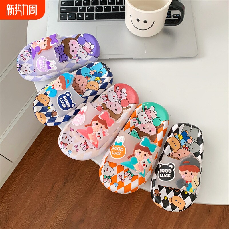 儿童拖鞋夏季卡通女童男童拖鞋室内室外软底防滑一字拖凉中小童