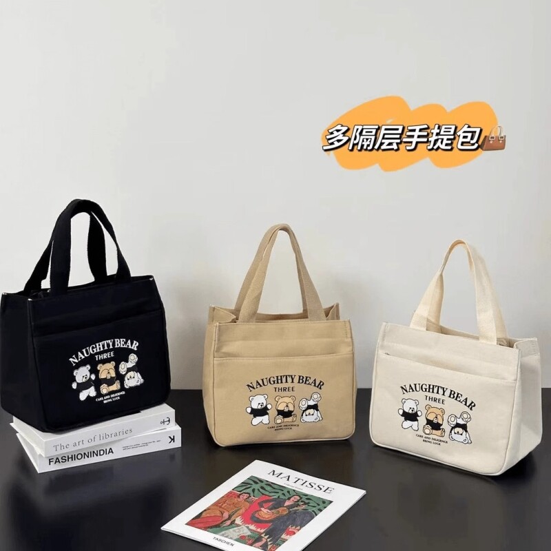 饭盒袋保温便当手提包学生带饭防水上班族装餐包加厚袋子可爱耐磨