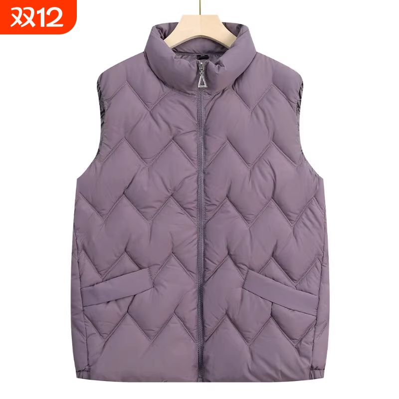 妈妈冬装背心外套宽松羽绒棉马甲坎肩中老年人女奶奶保暖棉服马夹