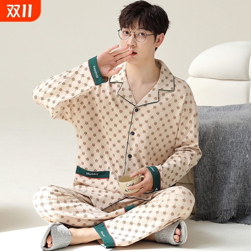 【舒适柔软】睡衣男款纯棉长袖