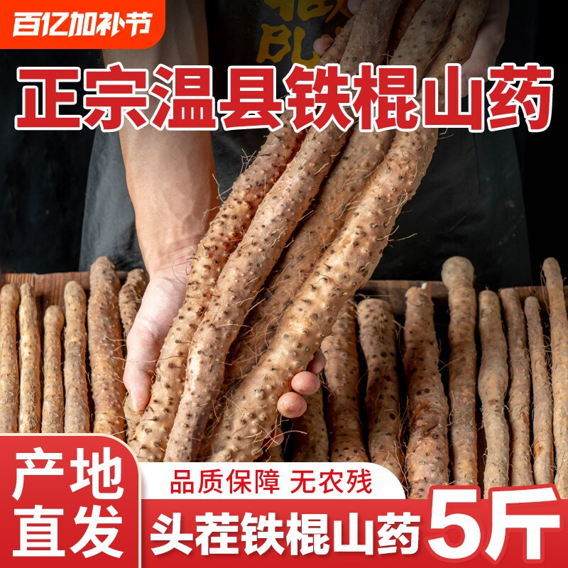 正宗温县垆土铁棍山药河南焦作特产新鲜铁杆怀山淮山药官方旗舰店