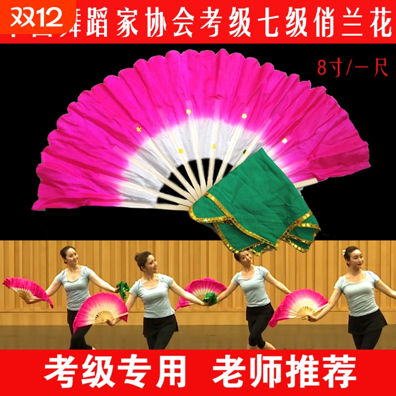 中国舞蹈家协会花鼓灯舞韵俏兰花考七级十级舞蹈考级扇子手绢道具