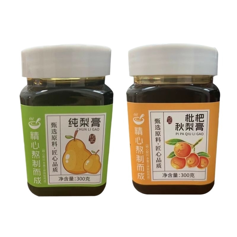 纯梨膏枇杷秋梨膏瓶装冲水干吃男女老少儿童300克冲饮