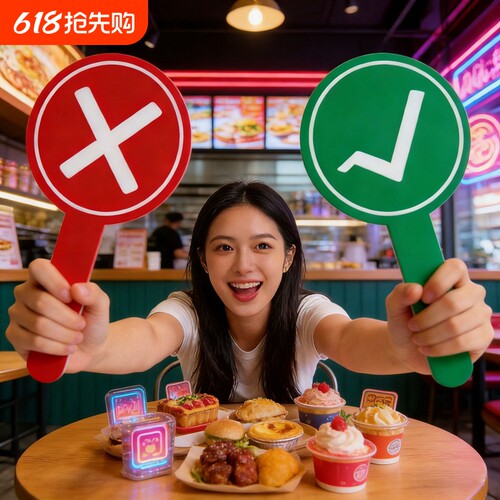 正版夯拉对错手举牌dy同款
