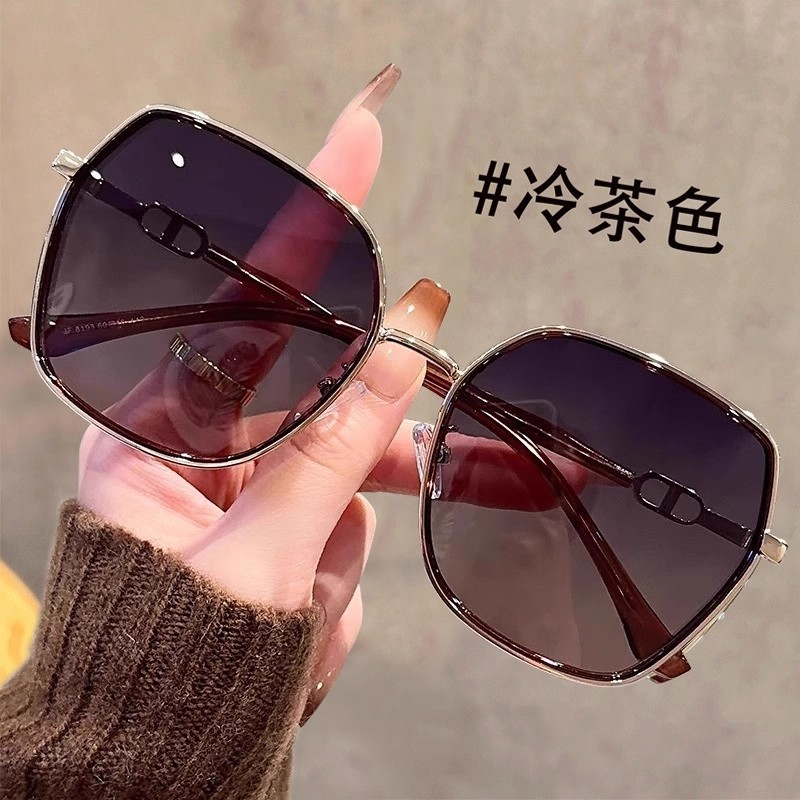墨镜女款2025新款防紫外线大框偏光适合方圆脸闪粉设计太阳镜防晒