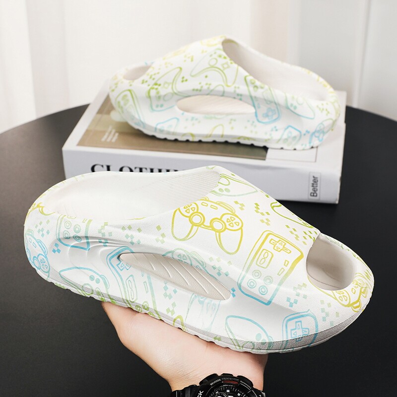 儿童踩屎感拖鞋男童2025潮中大童外穿软底一字拖宝宝室内防滑男孩