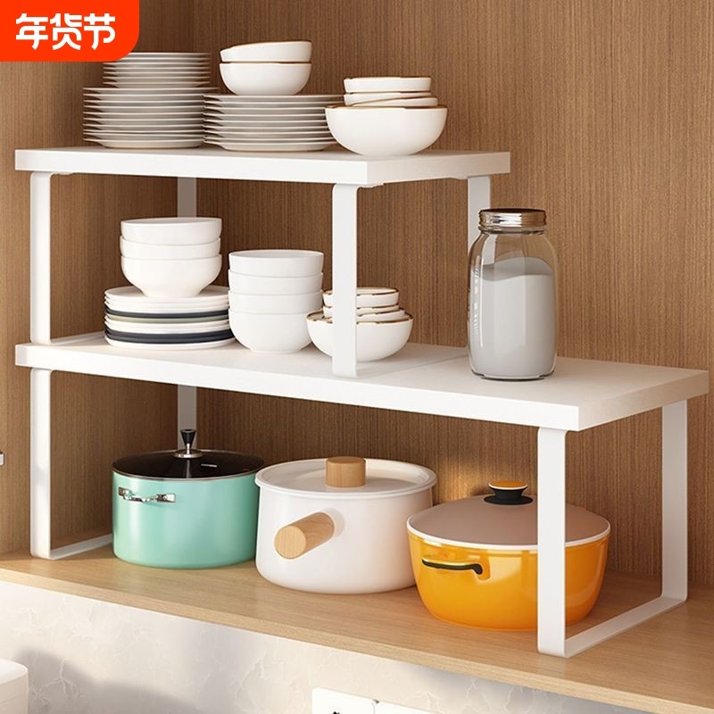 厨房桌面置物架台面分层收纳隔板架子橱柜内碗碟小架子微波炉加高,厨房/烹饪用具,厨房置物架/置物柜/角架,淘宝优惠券,粉丝福利购,淘宝优惠卷
