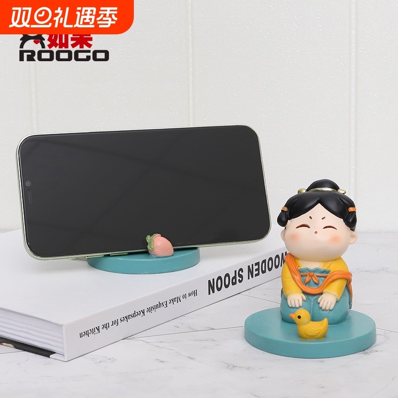 西安文创纪念品唐仕女手机支架桌面摆件古风装饰品陕西旅游伴手礼