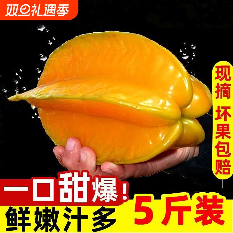 正宗福建漳州野生甜杨桃洋桃应季新鲜水果黄金扬桃大果五角星阳桃