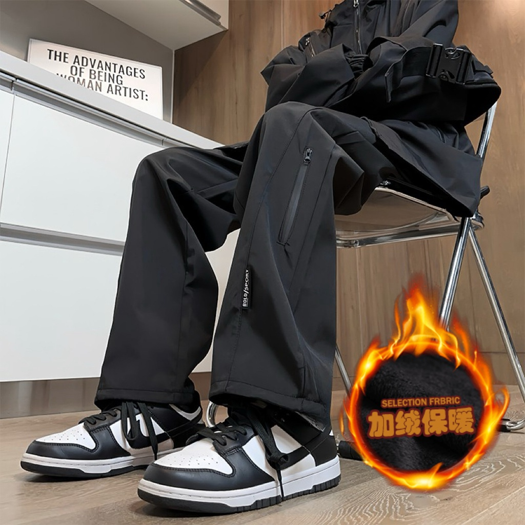美式加绒防风防水冲锋裤男款