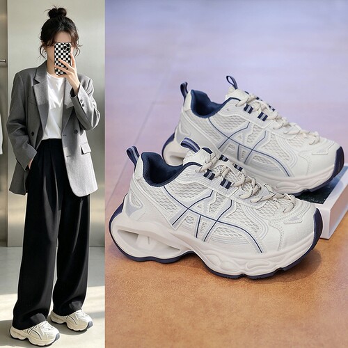意尔康心选ins韩版新款老爹鞋女2026秋季学生跑步运动休闲街拍厚