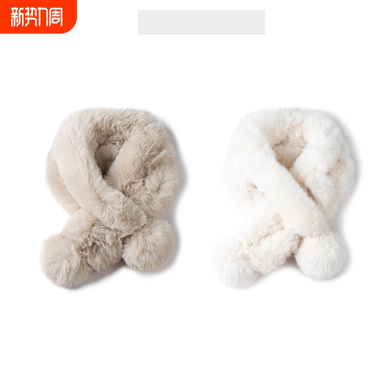 宝宝围巾儿童围脖女童秋冬毛绒加厚小围巾男童防风保暖护颈