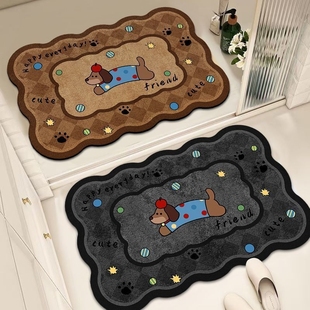 卡通可爱浴室吸水硅藻泥地垫卫生间脚垫门口家用厕所地毯耐脏防滑