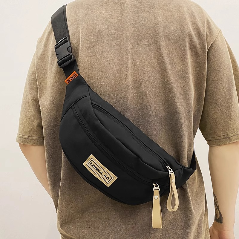 斜挎包休闲单肩胸包简约运动男款腰包轻便男士斜肩背包百搭潮牌女