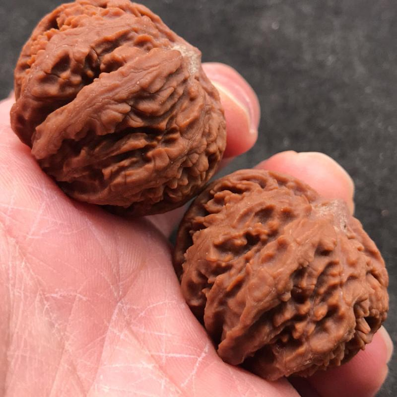 文玩核桃秦岭闷尖磨盘西瓜灯笼狮子头油性大皮质好高密度盘玩把件