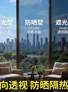 窗户防晒隔热膜玻璃贴纸遮阳防窥