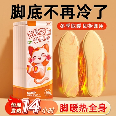 草本发热鞋垫女可行走自发热暖足贴男暖脚宝冬季12小时自加热鞋垫