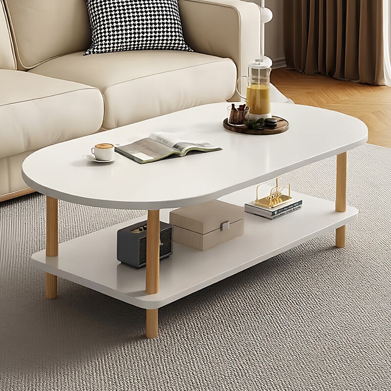 北欧茶几出租屋用小户型简易吃饭小桌子实木腿阳台茶桌沙发边几