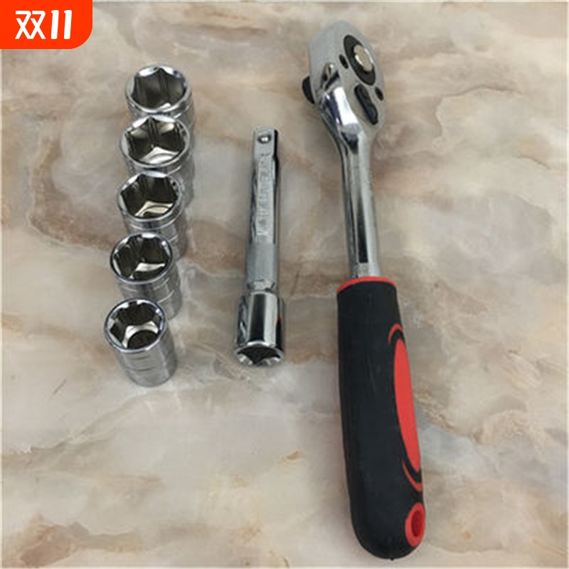汽修大飞棘轮扳手1/2加长接杆12.5套筒六角短套筒171921轮胎扳手