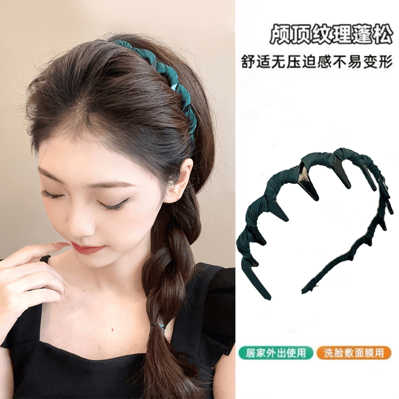 波浪发箍女新款洗脸不卡头蓬松纹理带齿梳防滑头箍发卡敷面膜外出