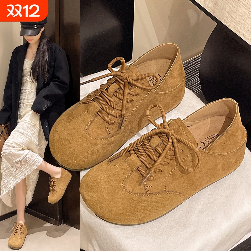 踩屎感两穿勃肯鞋女2025秋季新款复古内增高乐福鞋孕妇外穿袋鼠鞋