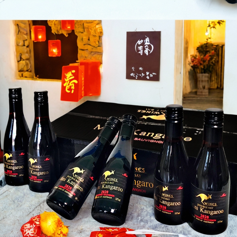 澳大利亚进口微醺红酒6支187ml干红葡萄酒原装进口澳洲小礼盒