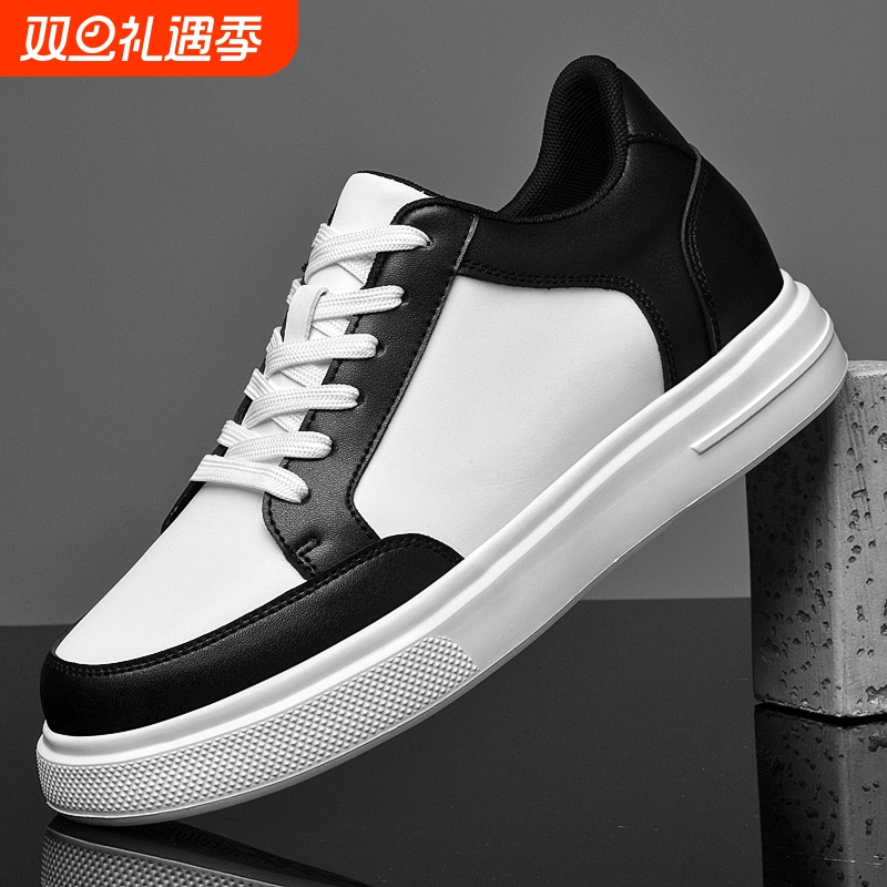 新款小白鞋男鞋平底白色极简主义橡胶底运动鞋板鞋百搭休闲2025