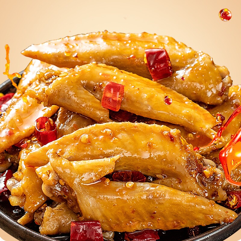 蓉夫人香辣鸡翅尖四川特色冷吃麻辣小吃川味辣卤宿舍解馋休闲零食