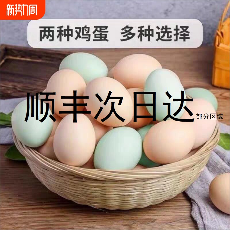 顺丰包邮正宗农家山林散养新鲜谷物土鸡蛋绿壳蛋乌鸡蛋混合装次日